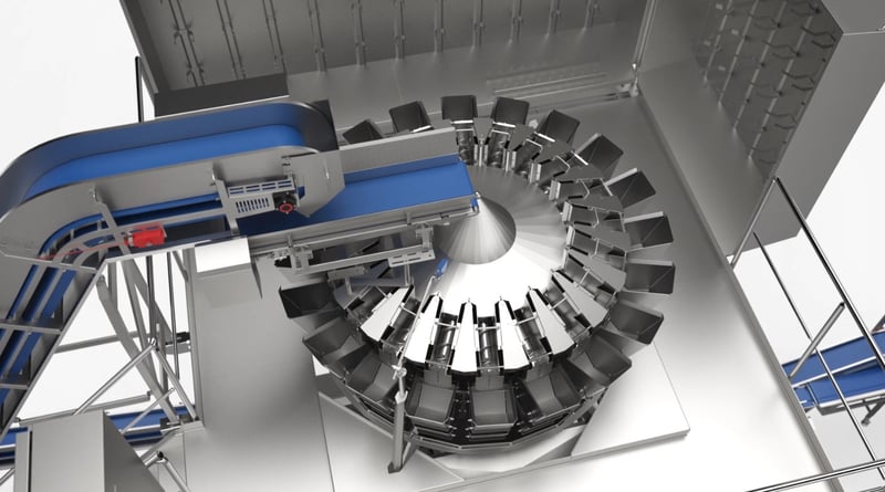 Cabinplant Screwfeed weigher on gantry